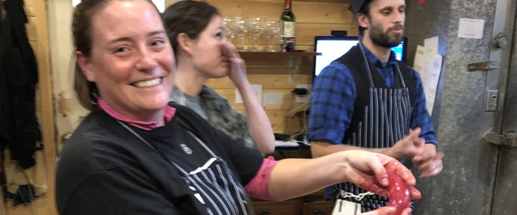 meat processing by Jessica owner of Meat Mamma